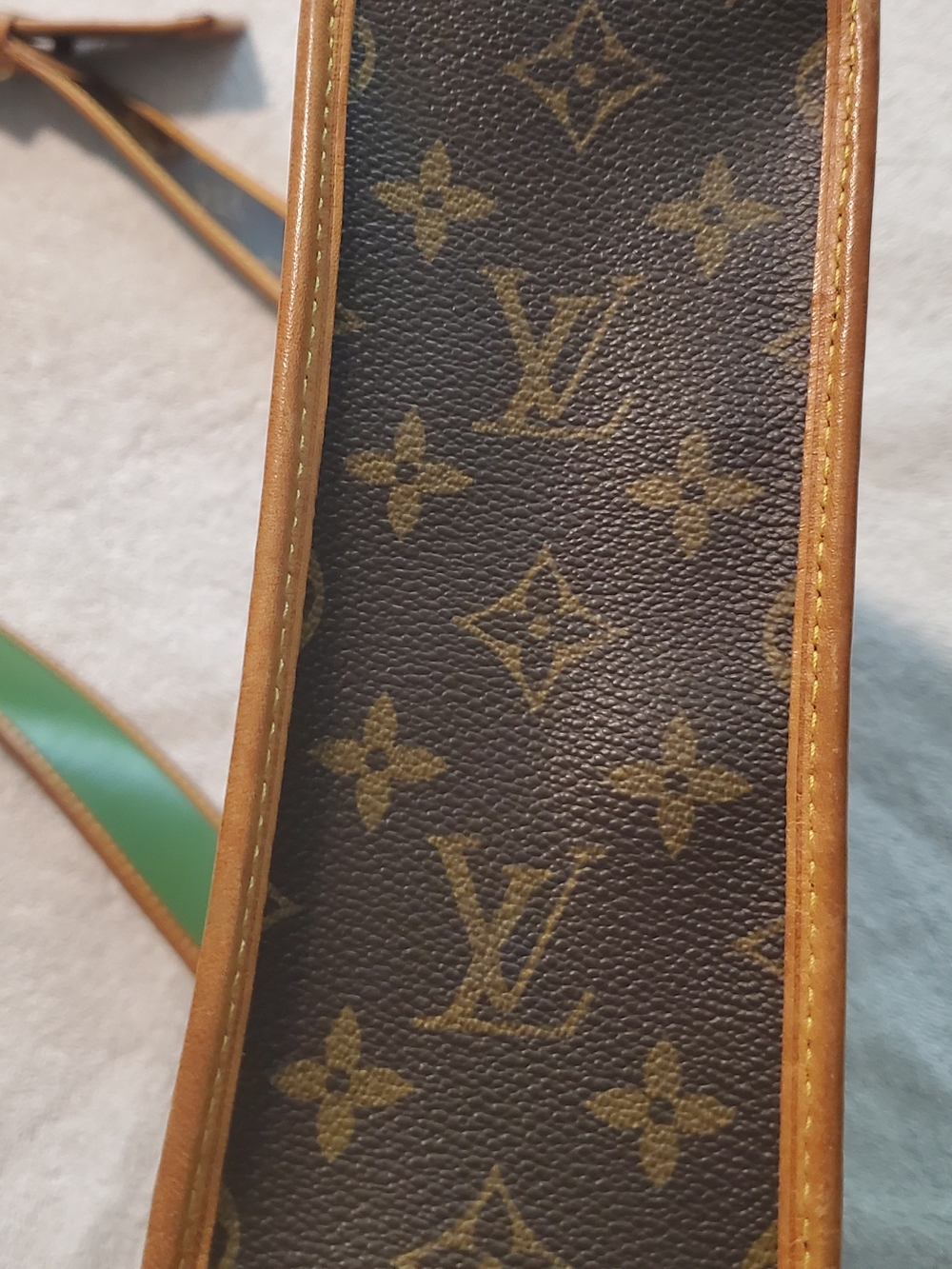 Louis Vuitton Brown & Green Perforated Monogram Shoulder Bag - Picture 4 of 12